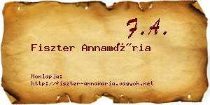 Fiszter Annamária névjegykártya