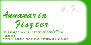 annamaria fiszter business card